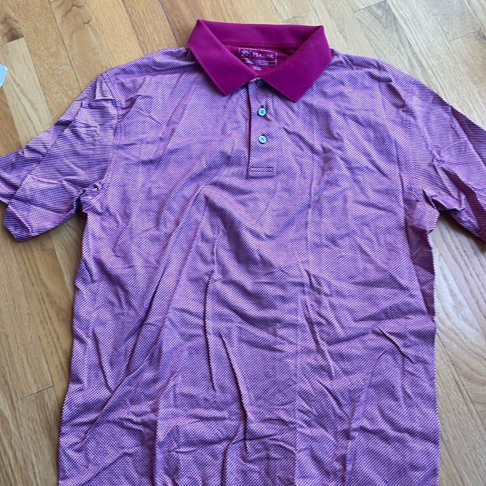 jos a bank men’s polo magenta shirt
